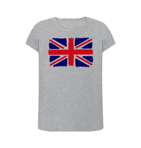 Athletic Grey Union Jack Women's Crew Neck T-Shirt