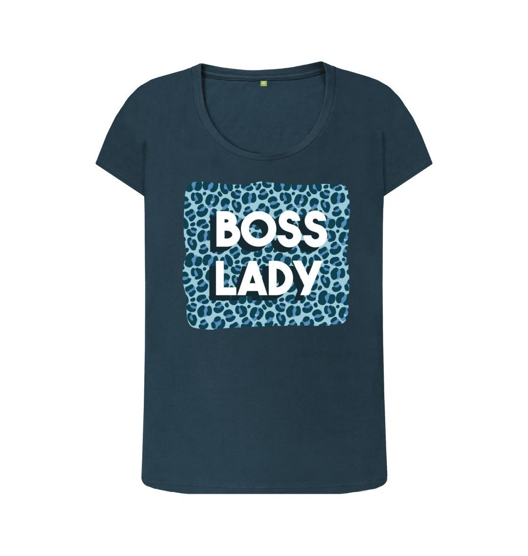 Denim Blue Boss Lady Women's Scoop Neck T-Shirt