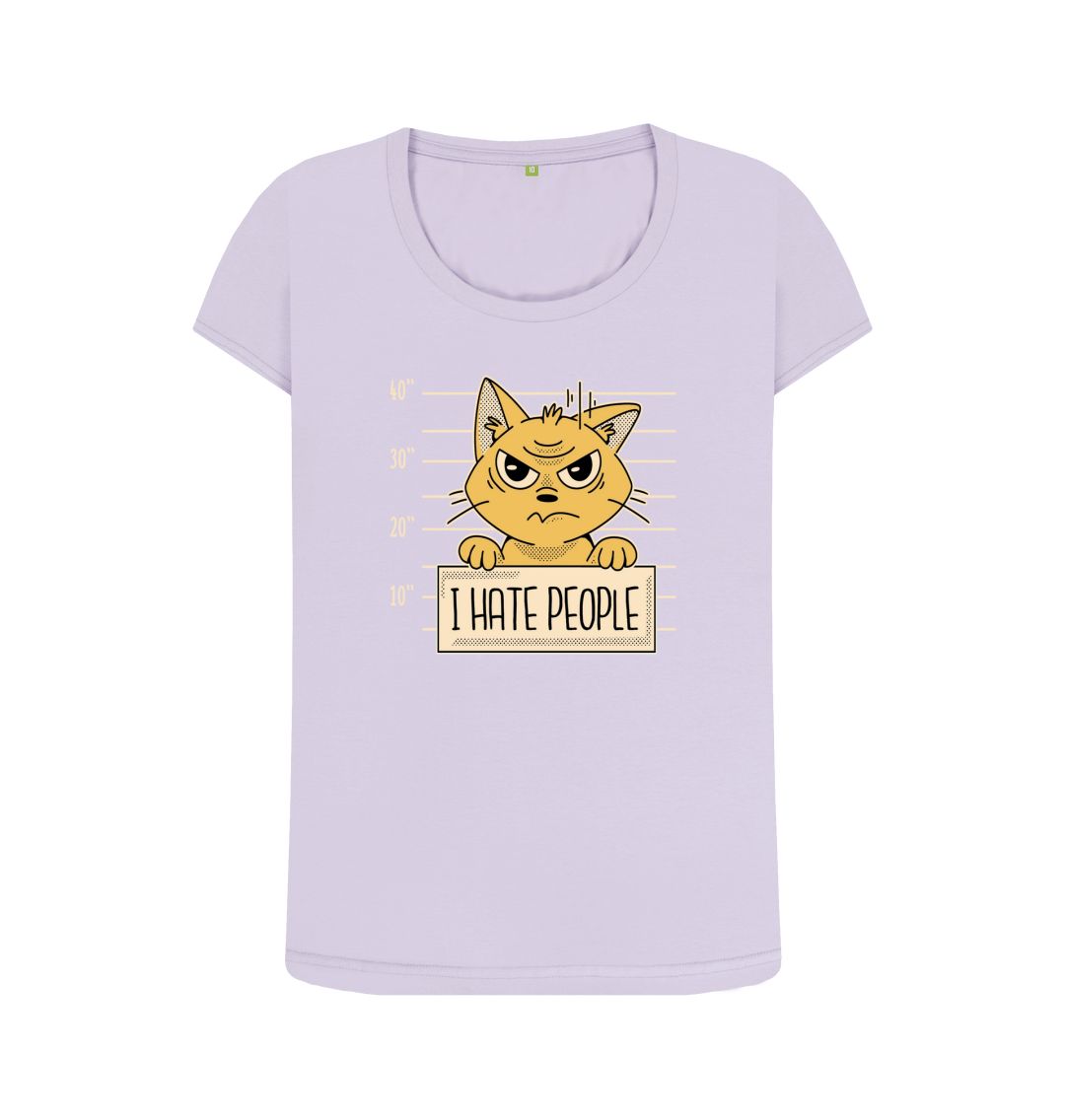 Violet I Hate People Women's Scoop Neck T-Shirt