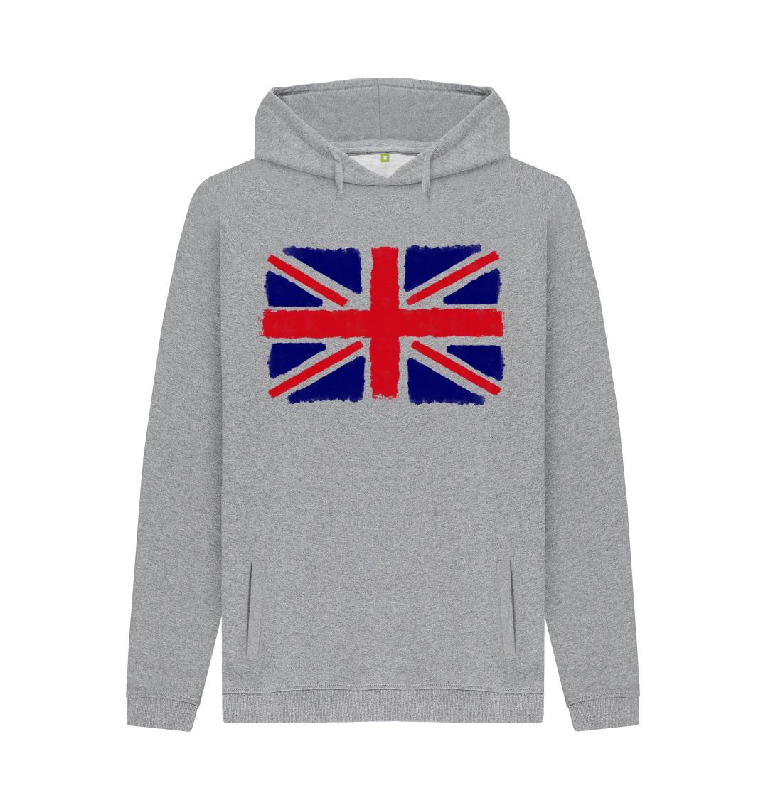 Light Heather Union Jack Men's Pullover Hoodie