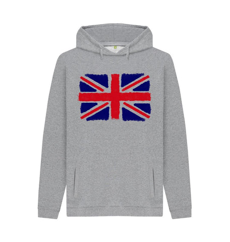Light Heather Union Jack Men's Pullover Hoodie