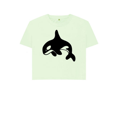 Pastel Green Orca Women's Boxy Tee