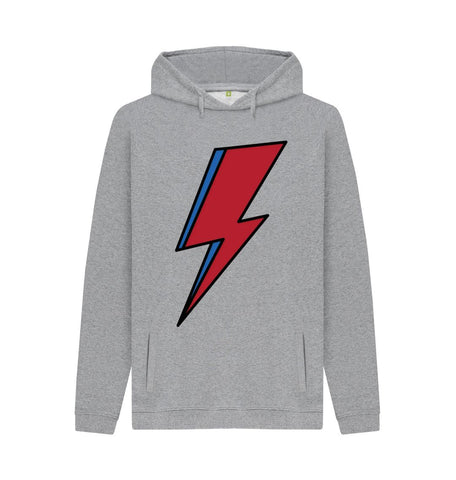 Light Heather Lightning Bolt Men's Pullover Hoodie