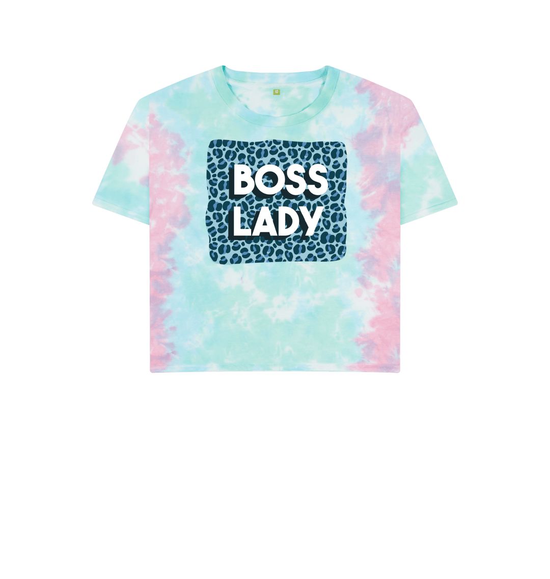 Pastel Tie Dye Boss Lady Women's Boxy Tee