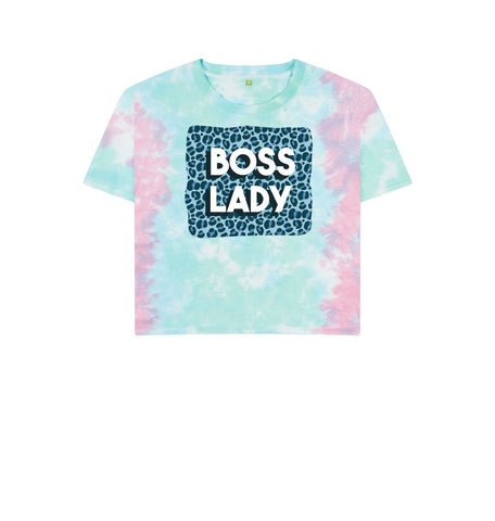 Pastel Tie Dye Boss Lady Women's Boxy Tee