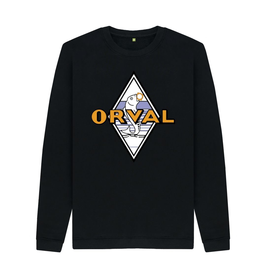 Black Orval Men's Crew Neck Sweater