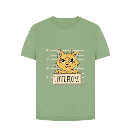 Sage I Hate People Women's Relaxed Fit Tee