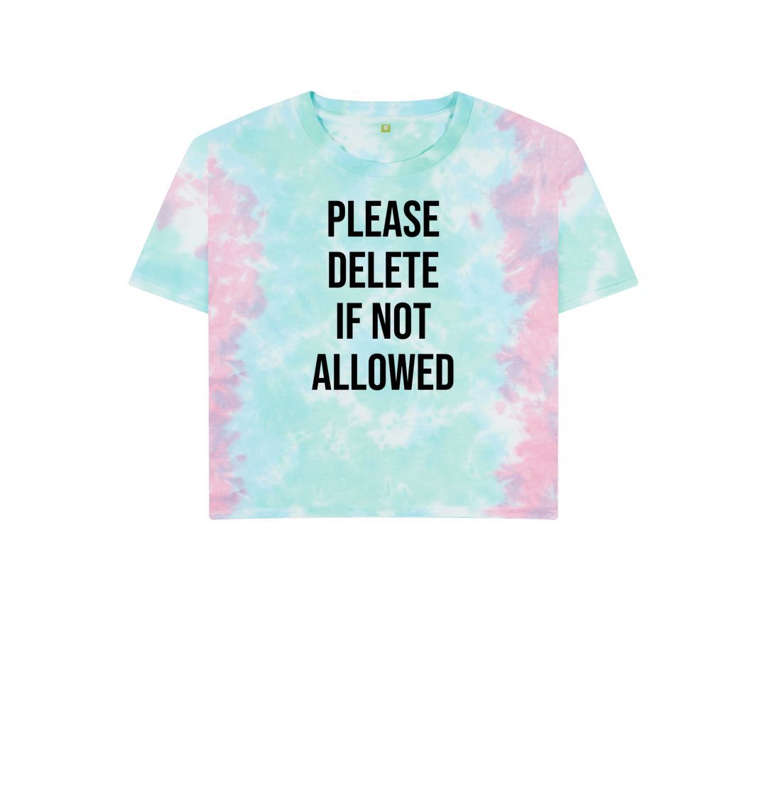 Pastel Tie Dye Please Delete Women's Boxy Tee