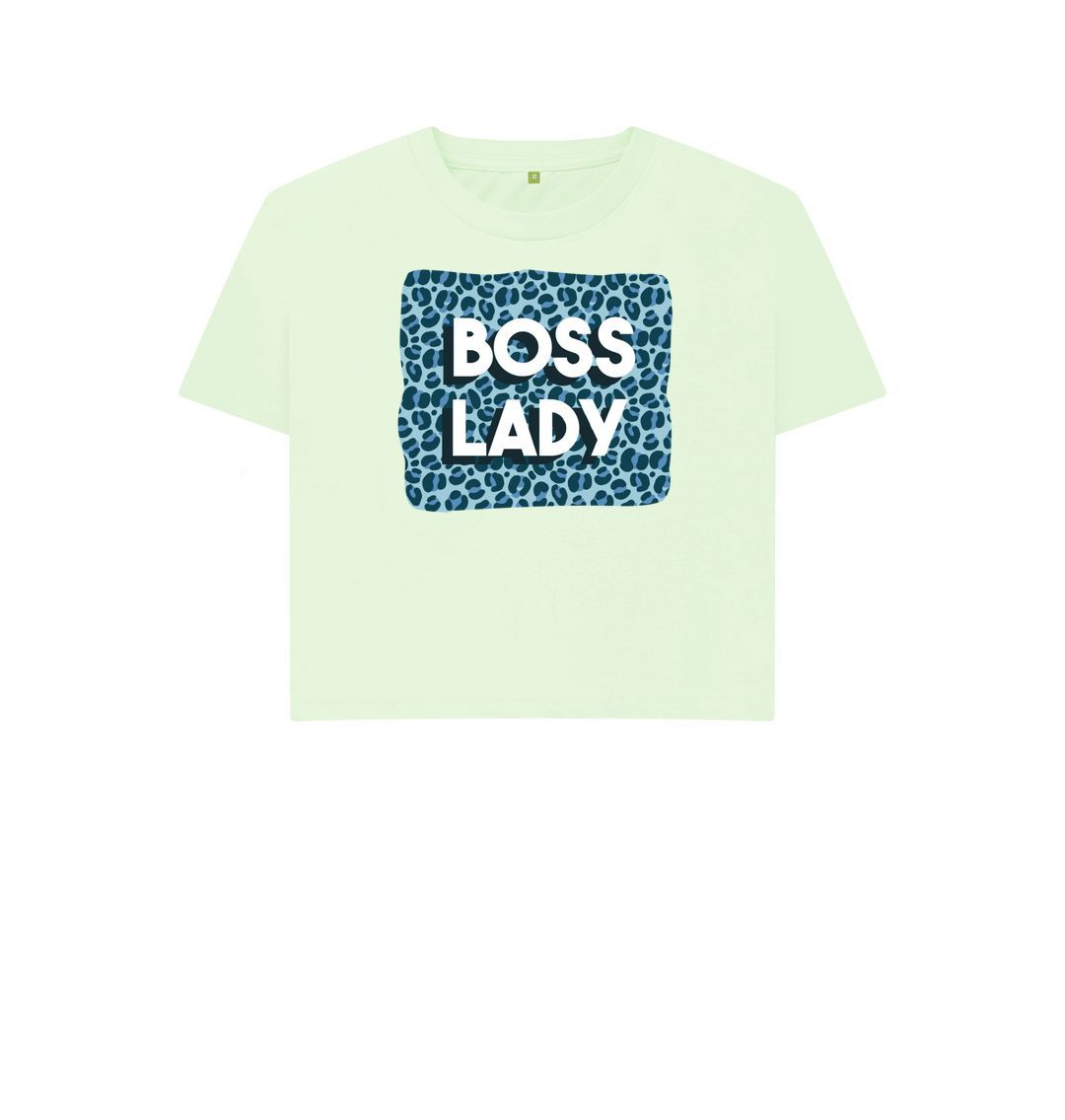 Pastel Green Boss Lady Women's Boxy Tee