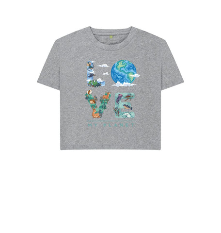 Athletic Grey Love My Planet Women's Boxy Tee