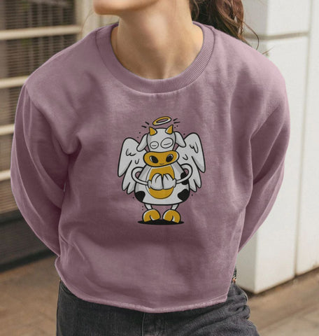 Angelic Cow Women's Boxy Jumper