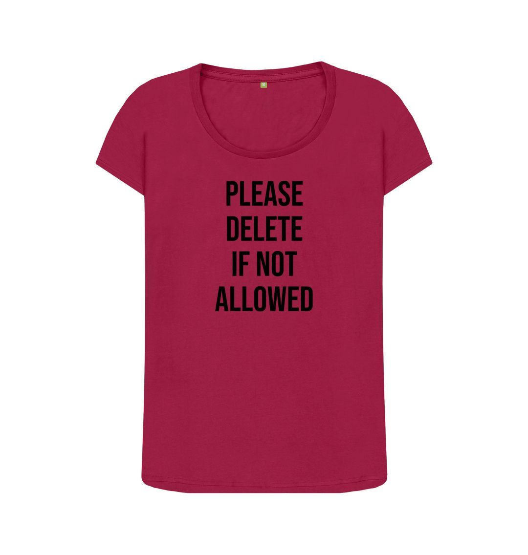 Cherry Please Delete Women's Scoop Neck T-Shirt