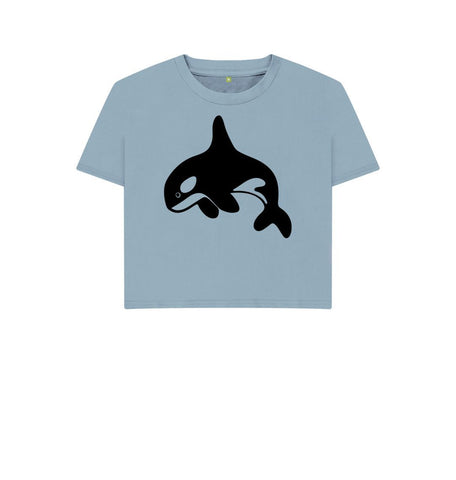 Stone Blue Orca Women's Boxy Tee