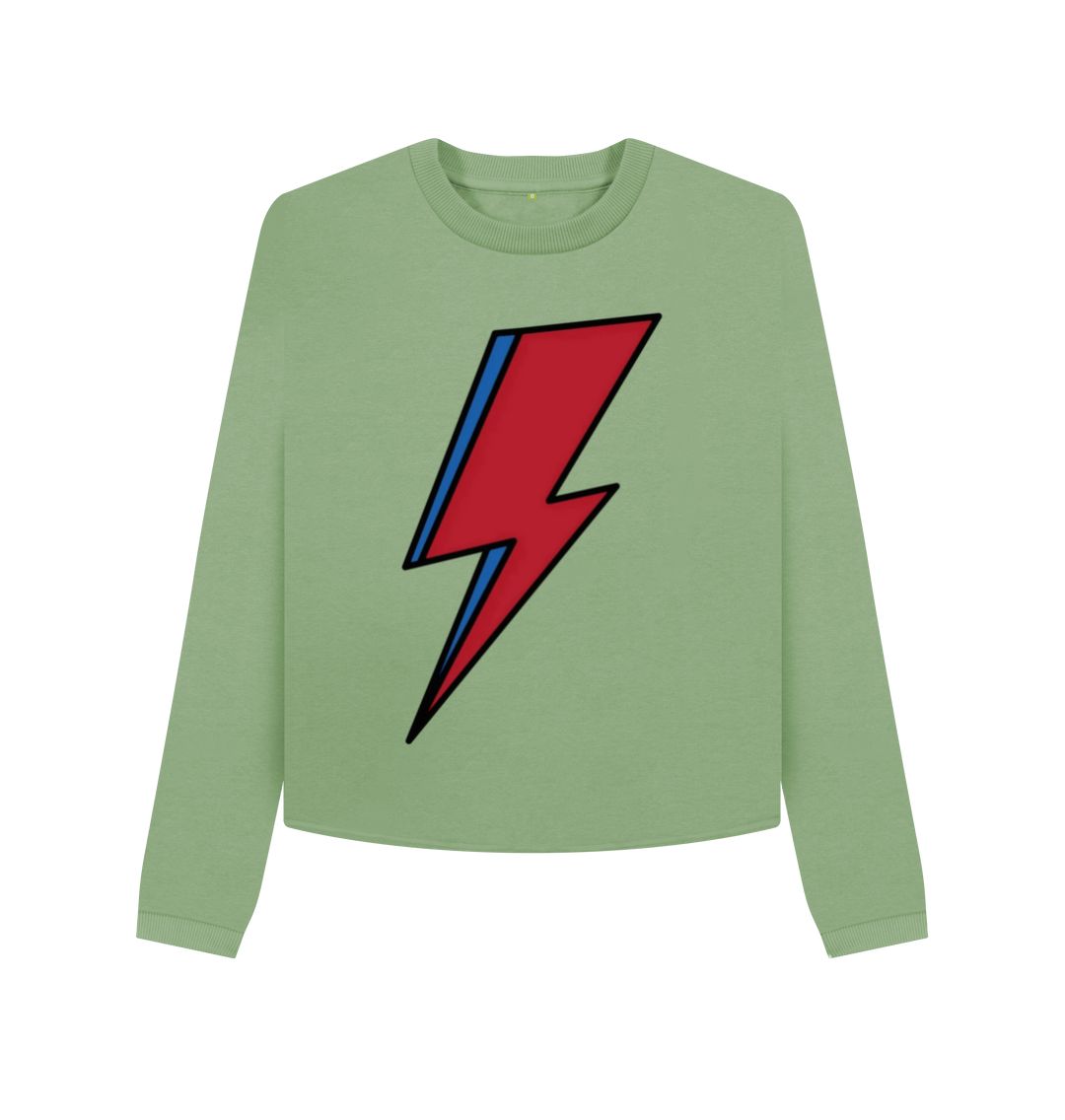 Sage Lightning Bolt Women's Boxy Jumper