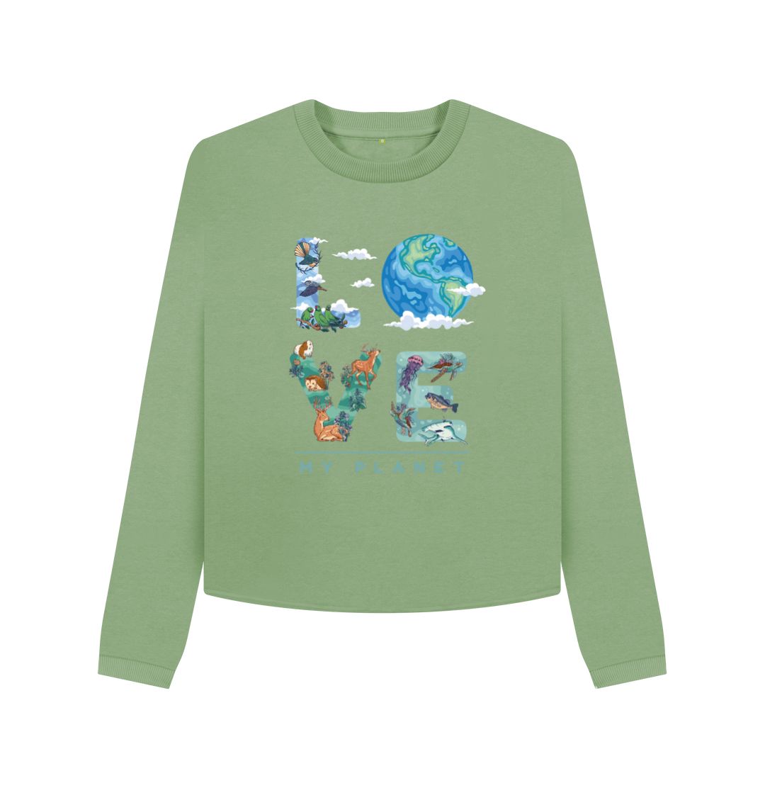 Sage Love My Planet Women's Boxy Jumper