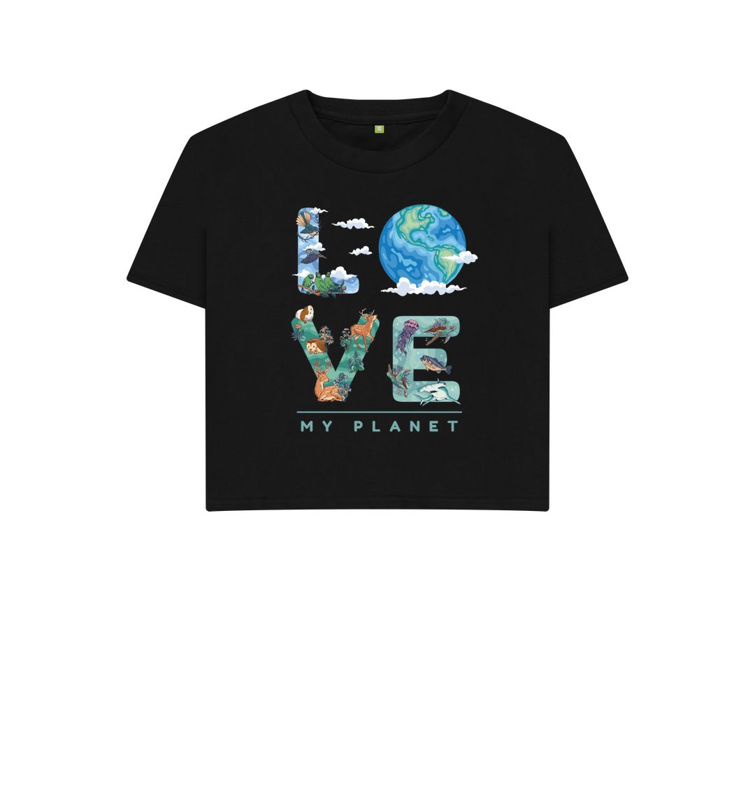 Black Love My Planet Women's Boxy Tee