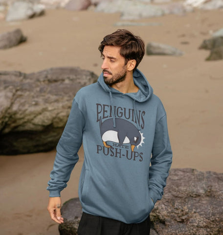 Penguins Hate Push-Ups Men's Pullover Hoodie