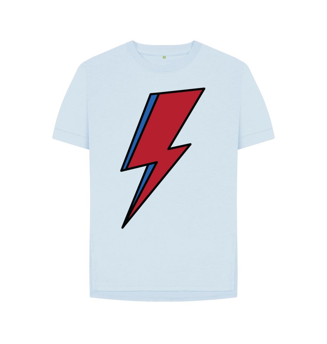 Sky Blue Lightning Bolt Women's Relaxed Fit Tee