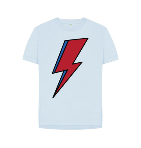 Sky Blue Lightning Bolt Women's Relaxed Fit Tee