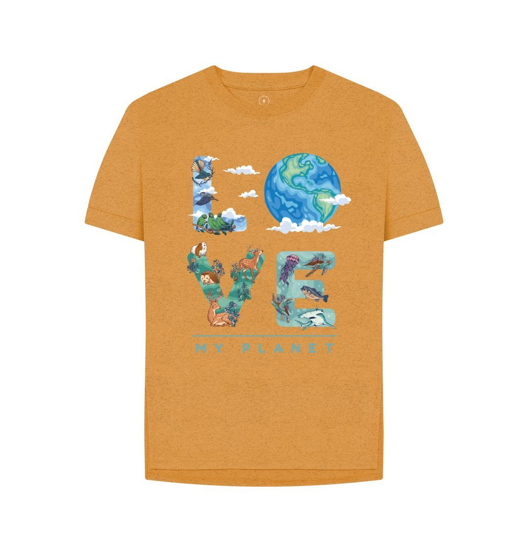 Amber Love My Planet Women's Remill Relaxed Fit T-Shirt
