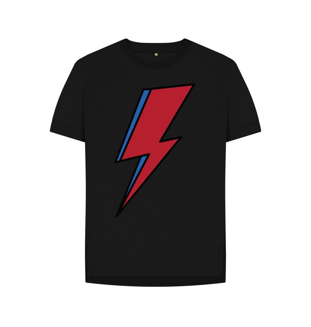 Black Lightning Bolt Women's Relaxed Fit Tee