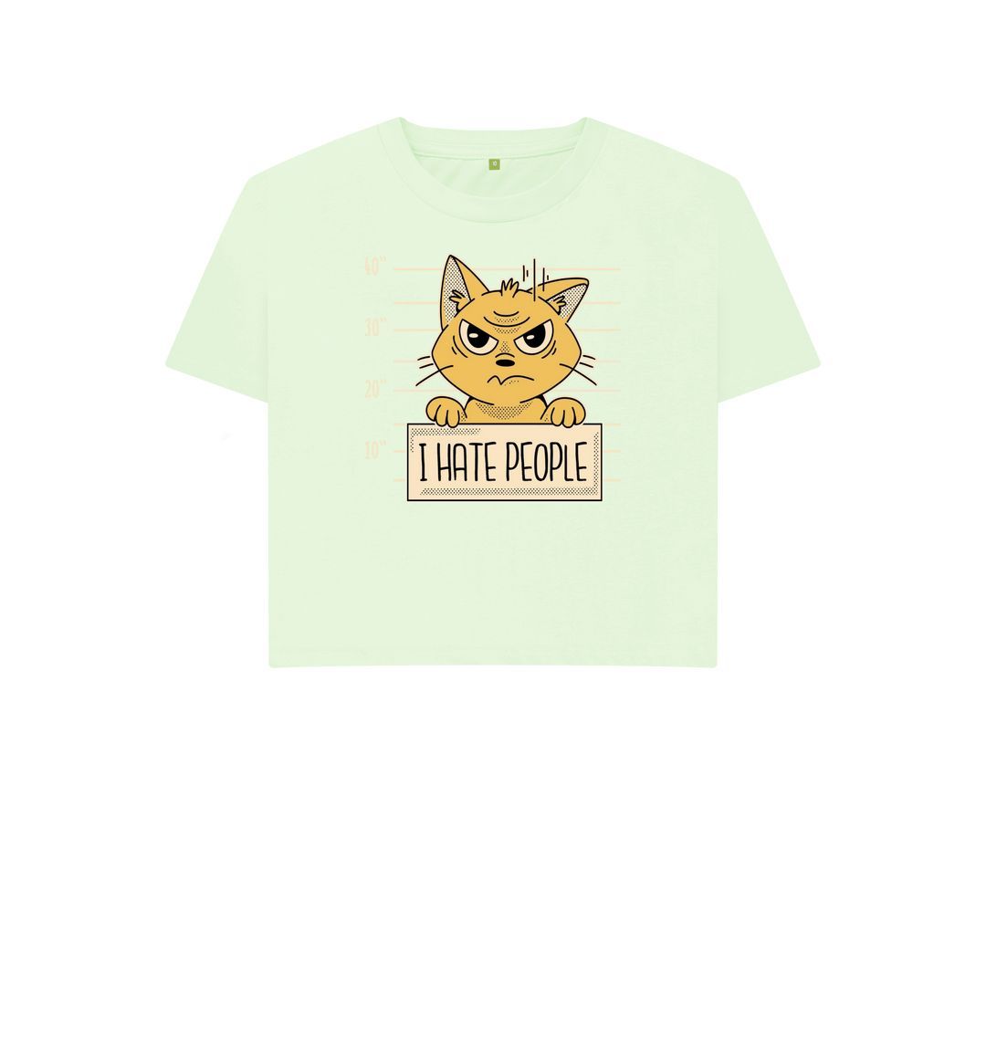 Pastel Green I Hate People Women's Boxy Tee