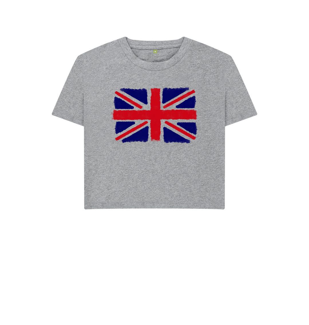 Athletic Grey Union Jack Women's Boxy Tee