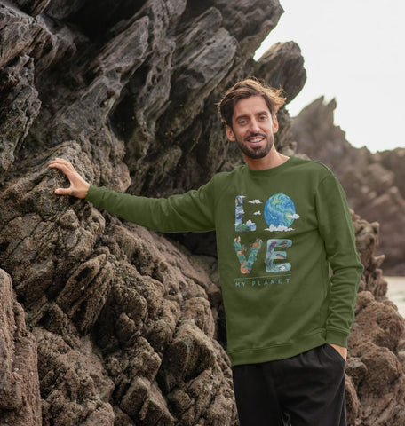 Love My Planet Men's Crew Neck Sweater
