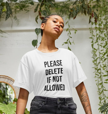 Please Delete Women's Relaxed Fit Tee