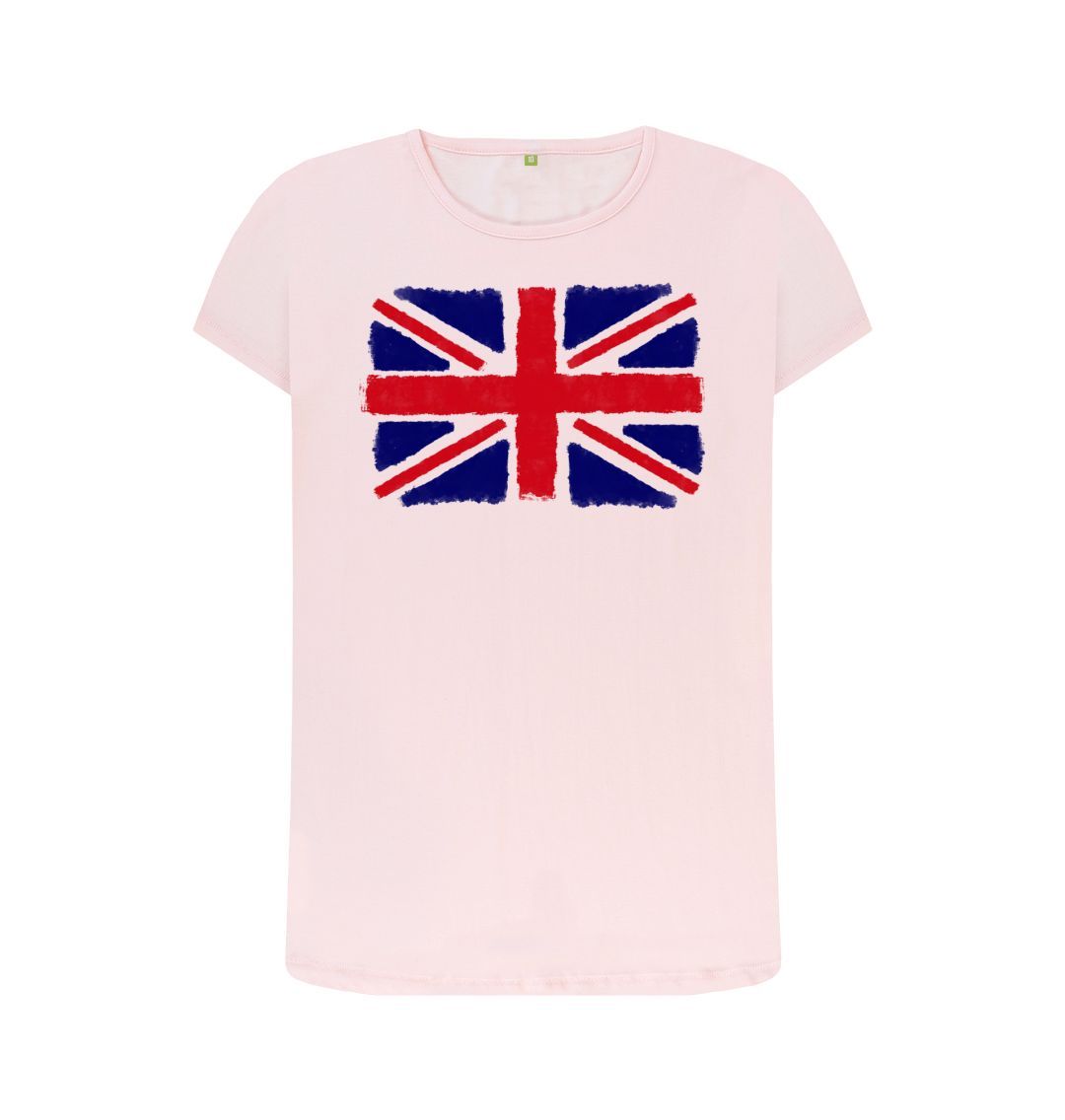 Pink Union Jack Women's Crew Neck T-Shirt