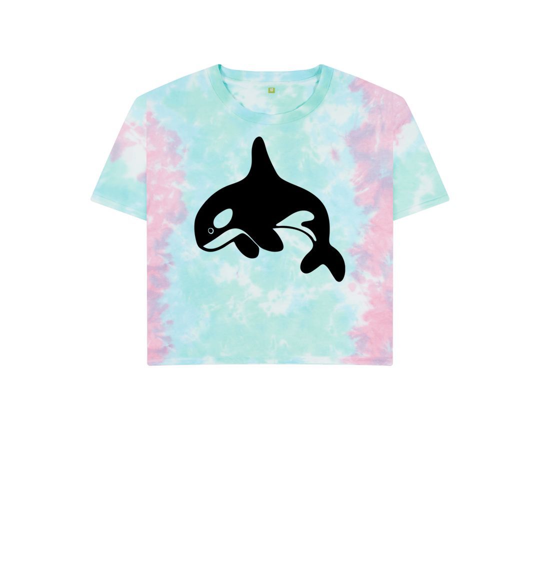 Pastel Tie Dye Orca Women's Boxy Tee