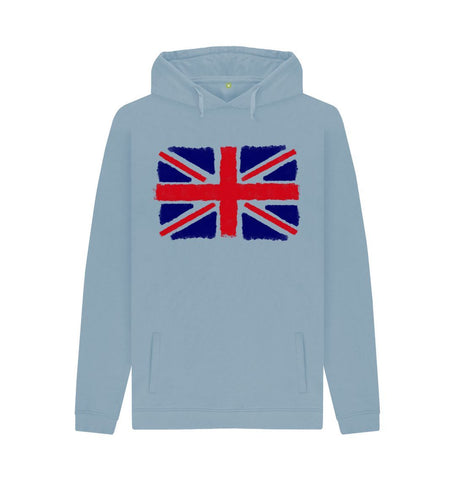 Stone Blue Union Jack Men's Pullover Hoodie