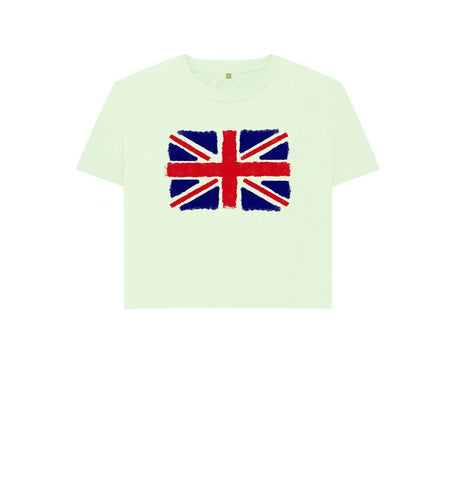 Pastel Green Union Jack Women's Boxy Tee