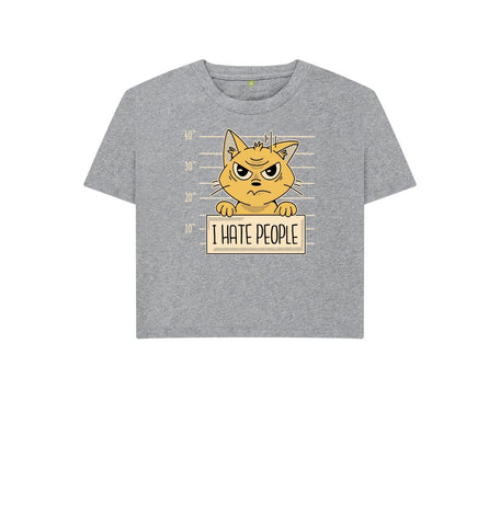 Athletic Grey I Hate People Women's Boxy Tee