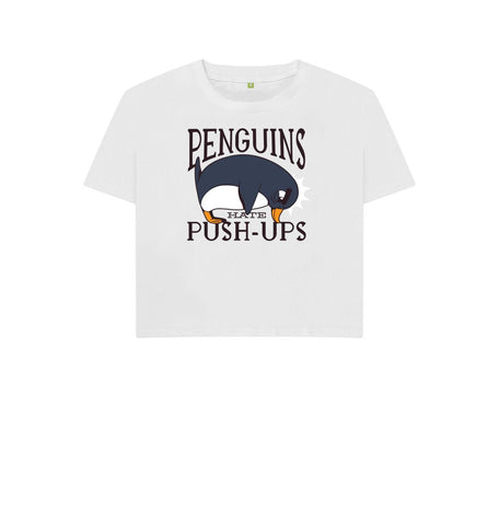 White Penguins Hate Push-Ups Women's Boxy Tee