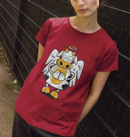 Angelic Cow Women's Crew Neck T-Shirt