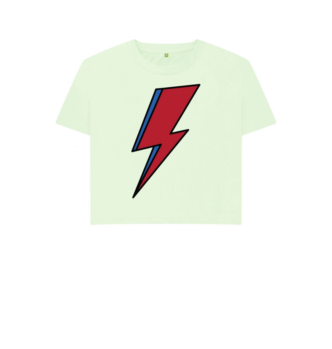 Pastel Green Lightning Bolt Women's Boxy Tee