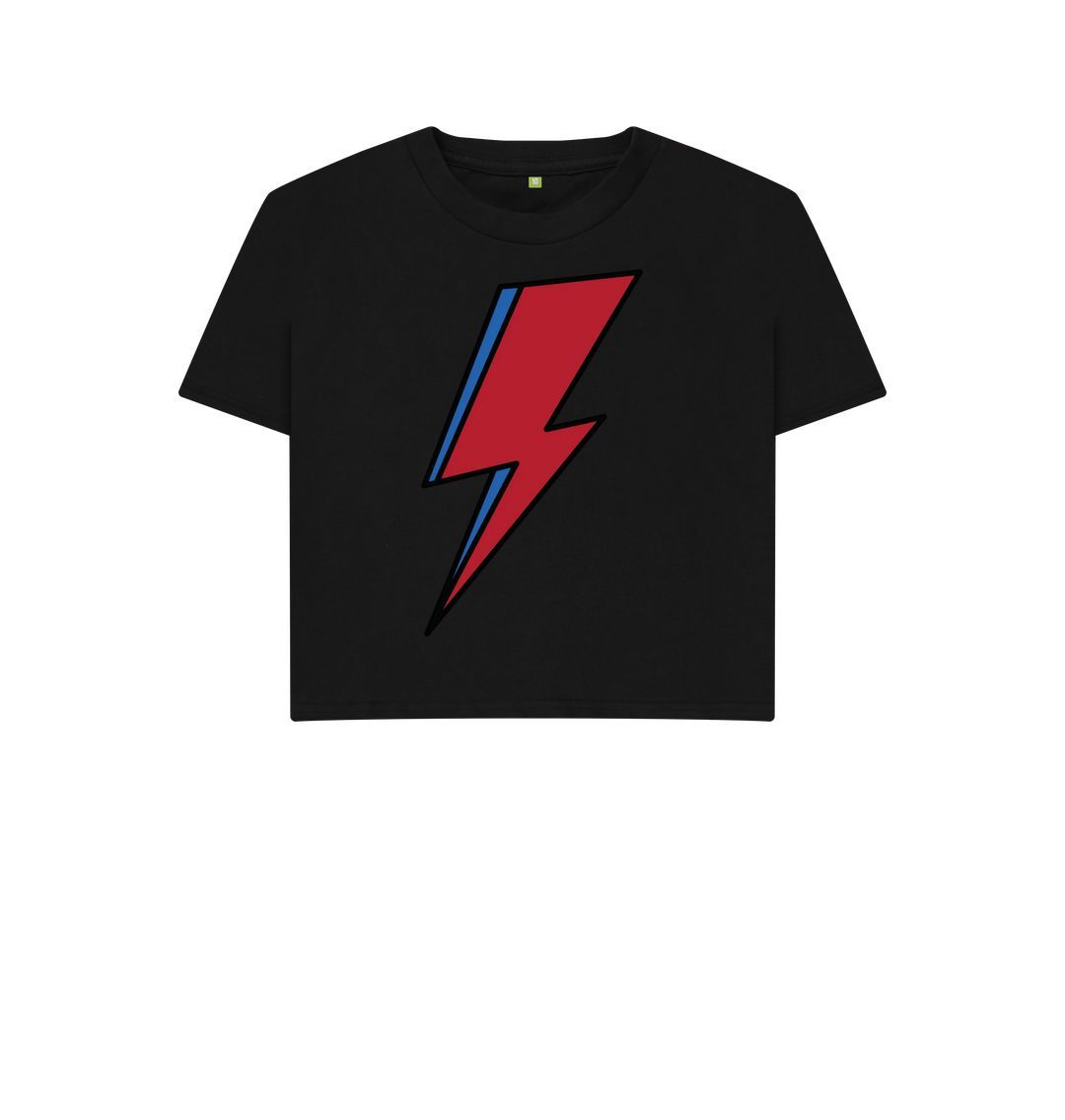 Black Lightning Bolt Women's Boxy Tee