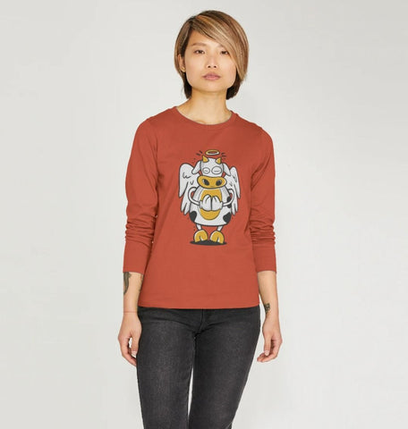 Angelic Cow Women's Long Sleeve T-Shirt