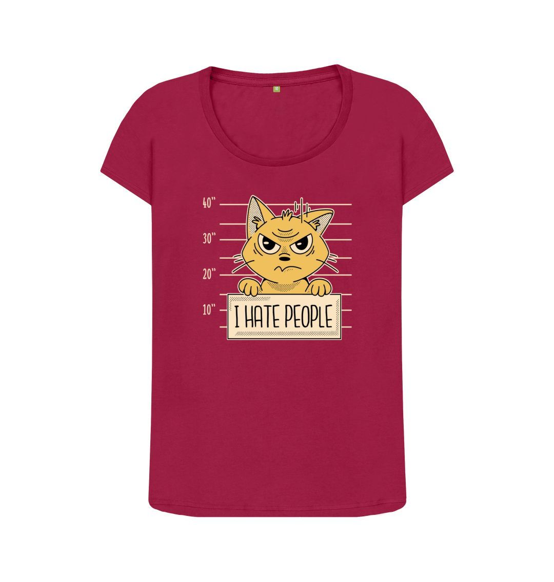 Cherry I Hate People Women's Scoop Neck T-Shirt