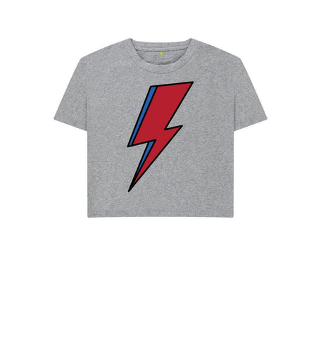Athletic Grey Lightning Bolt Women's Boxy Tee