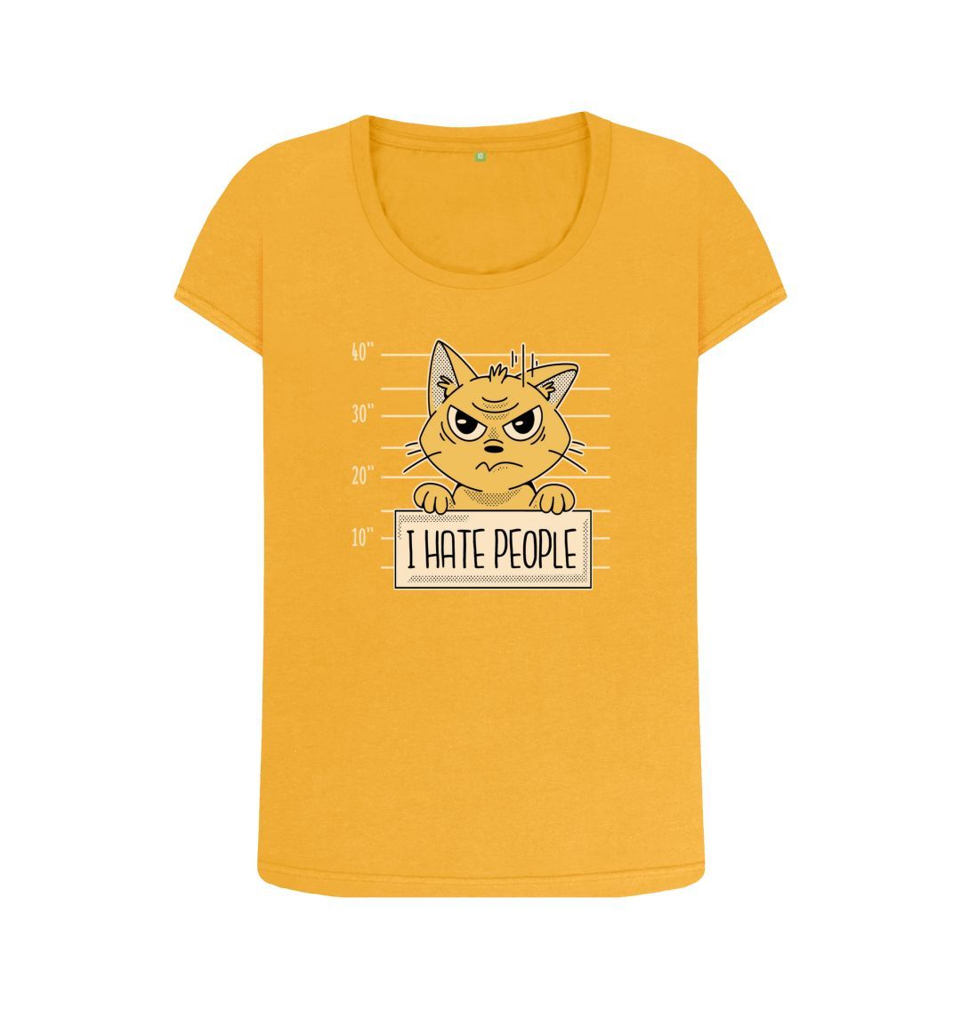 Mustard I Hate People Women's Scoop Neck T-Shirt
