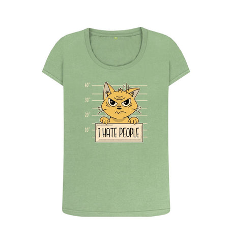 Sage I Hate People Women's Scoop Neck T-Shirt