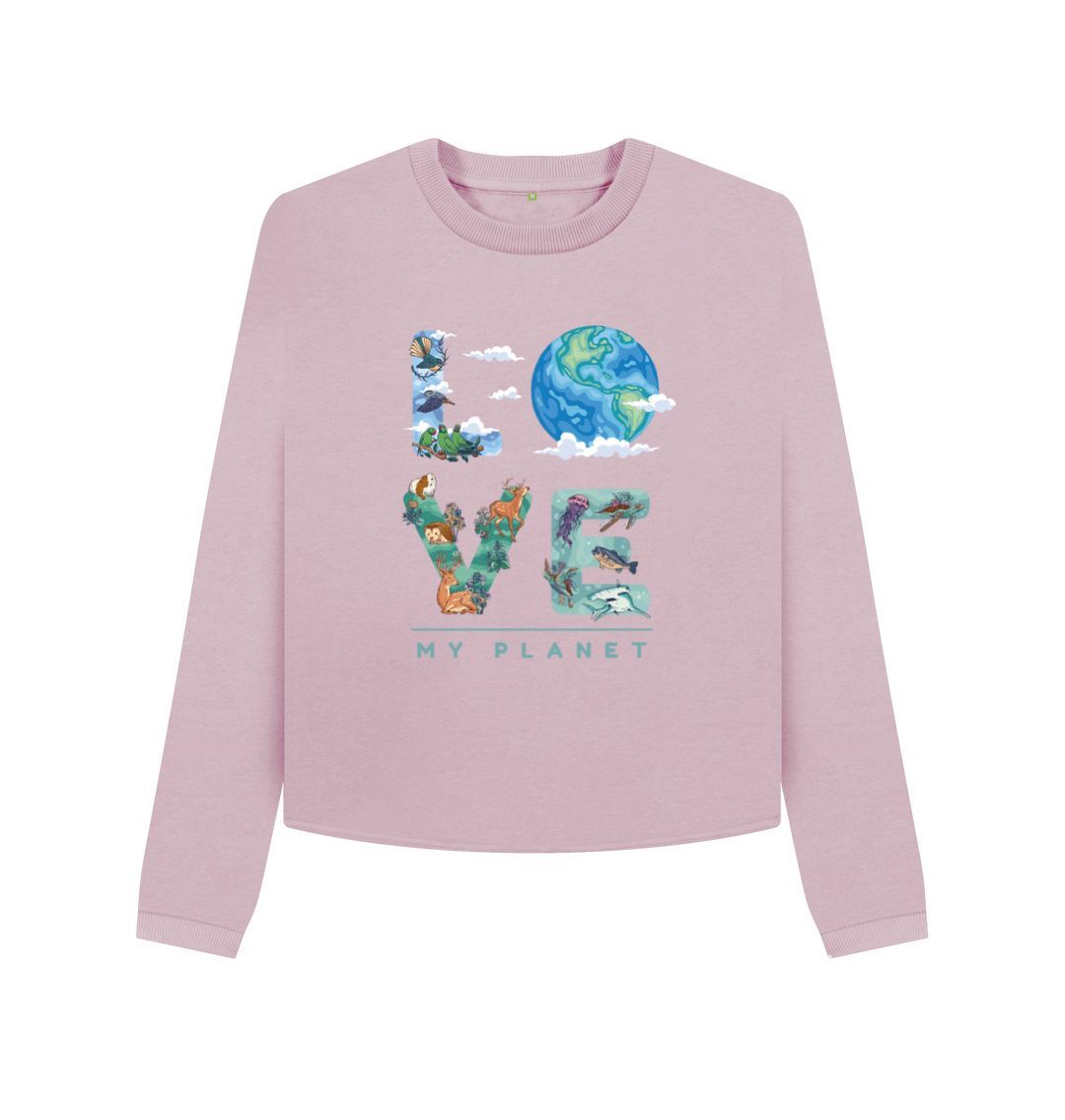 Mauve Love My Planet Women's Boxy Jumper