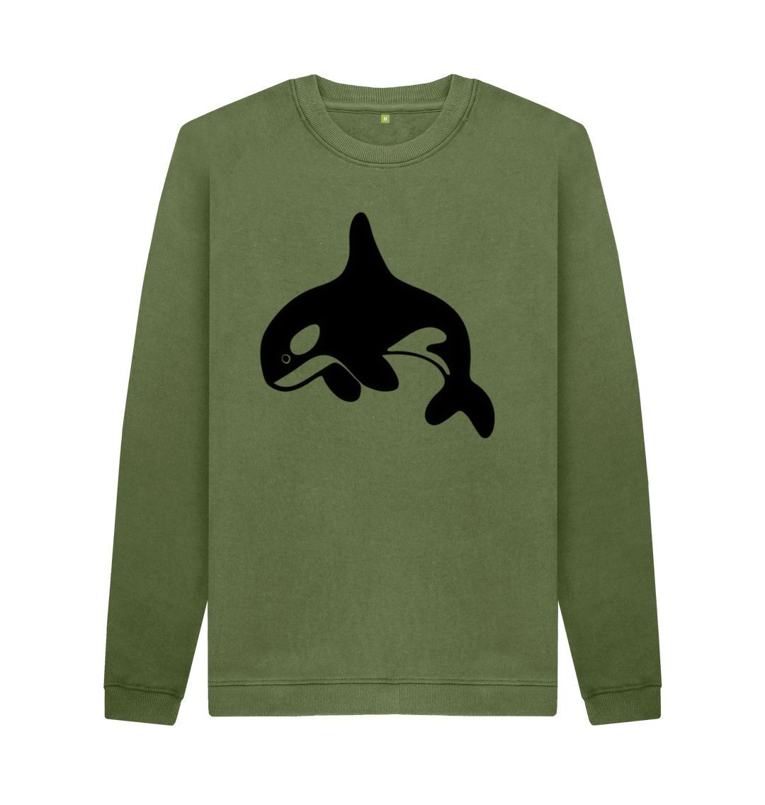 Khaki Orca Men's Crew Neck Sweater