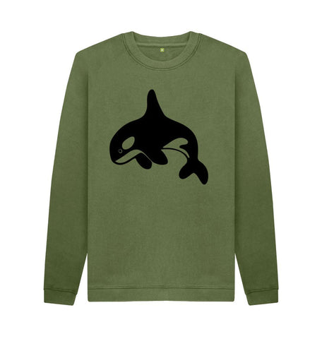 Khaki Orca Men's Crew Neck Sweater