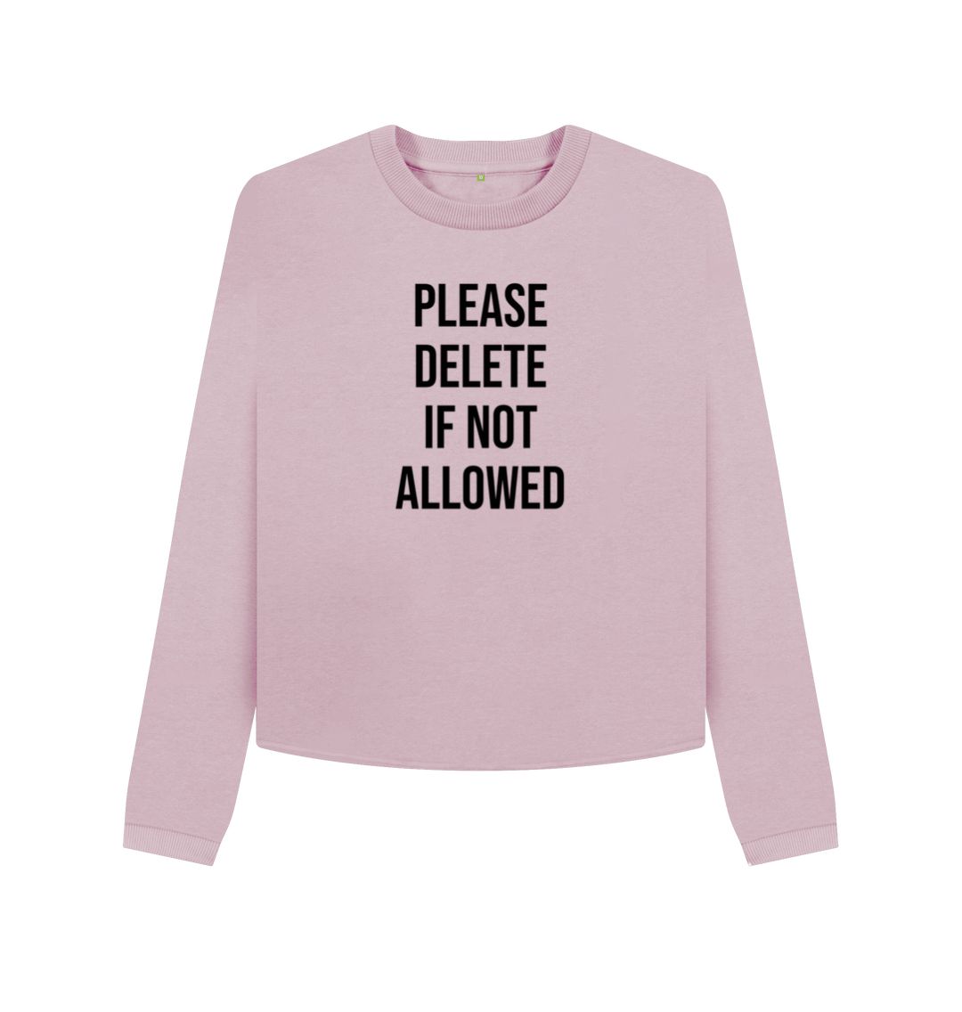 Mauve Please Delete Women's Boxy Jumper