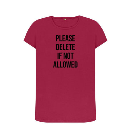 Cherry Please Delete Women's Crew Neck T-Shirt