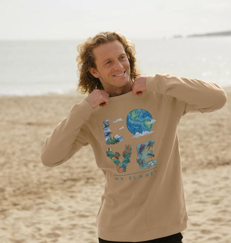 Love My Planet Men's Crew Neck Sweater