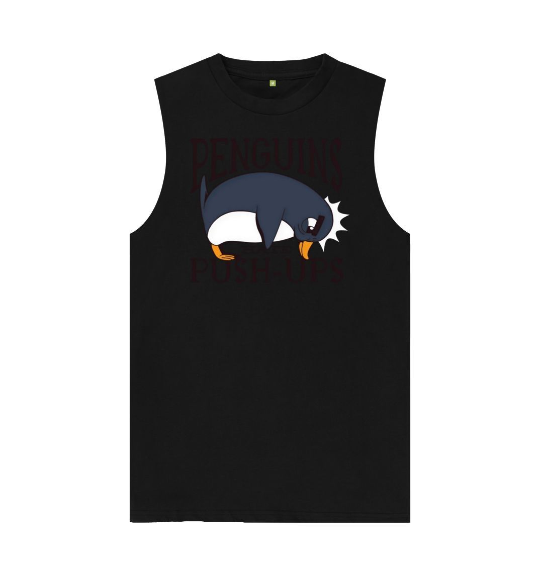 Black Penguins Hate Push-Ups Men's Vest